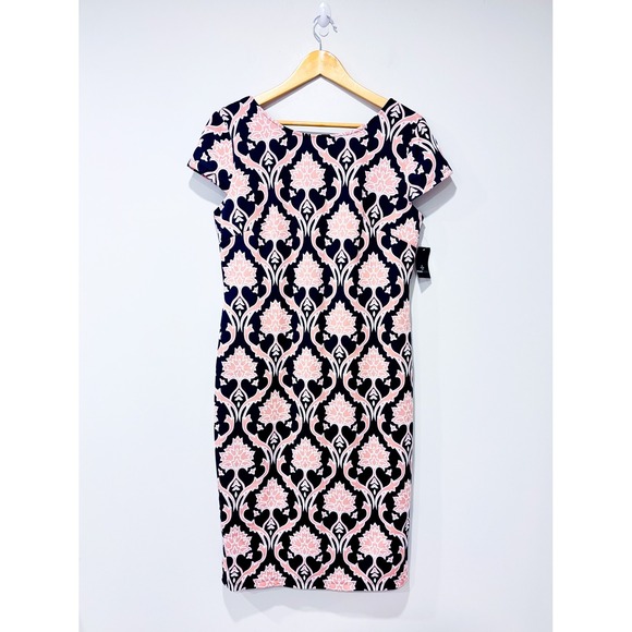 Ronnie Nicole Dresses & Skirts - RONNIE NICOLE Navy floral sheath dress | Elegant Office | Size 14